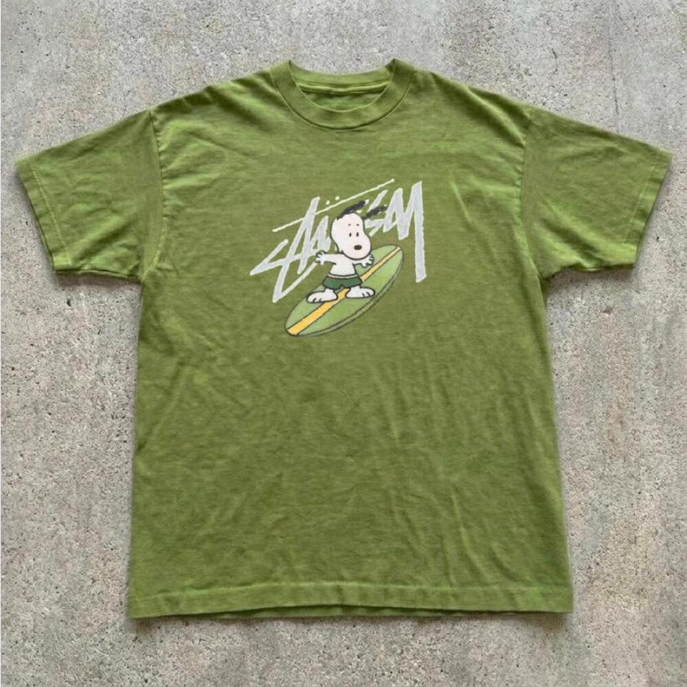 Stussy Green Snoopy Tee